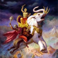 artisitic-depiction-of-Indrajit-at-war