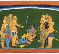 artistic-representation-of-Lakshmana-getting-injured-by-Indrajit