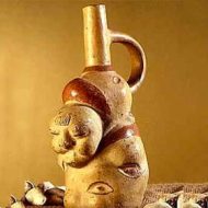 A close-up view of Axomamma's sacred potato symbol