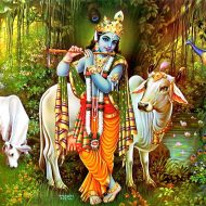 Lord Krishna playing the flute