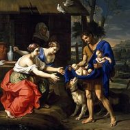 Ancient Roman mythology depiction of the founding fathers