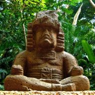 Seated statue