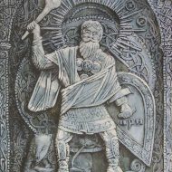 Perun-stone-carving
