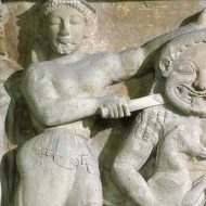 Mythlok - Medusa stone carving